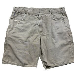 Carhartt Vintage Sz 40 Canvas Shorts Carpenter Cargo Tan Y2K Distressed Baggy